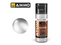 Acrylic paint ATOM METALLIC Aluminum Ammo Mig 20165
