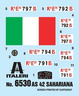 Assembled model 1:35 armored car AS 42 Sahariana Italeri 6530