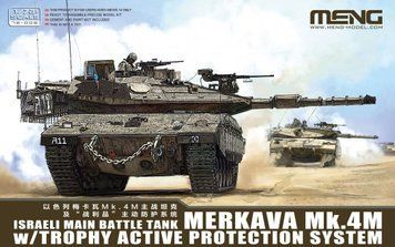 Сборная модель 1:72 танк Merkava Mk.4M с системой активной защиты TROPHY Meng 72-006