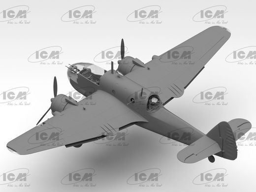 Prefab model 1/48 aircraft Bristol Beaufort Mk.I, British torpedo bomber of World War II