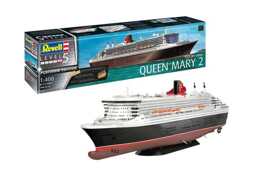 Building Model 1: 400 Ocean Liner Queen Mary 2 Platinum Edition Revell 05199