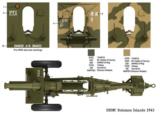 Збірна модель 1/35 американська 155-мм гаубиця M1918 Das Werk 35023