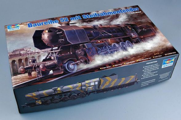 Сборная модель 1:35 немецкий паровоз локомотив Kriegslokomotive BR52 Trumpeter 00210