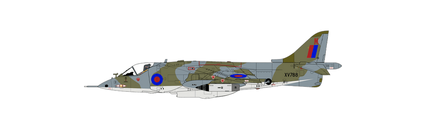 Сборная модель 1/24 самолет Hawker Siddeley Harrier GR.1 Vintage Classic Airfix A18001V