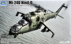 Сборная модель 1/48 вооруженный вертолет Ми-24Д helicopter Mi-24D Hind-D Trumpeter