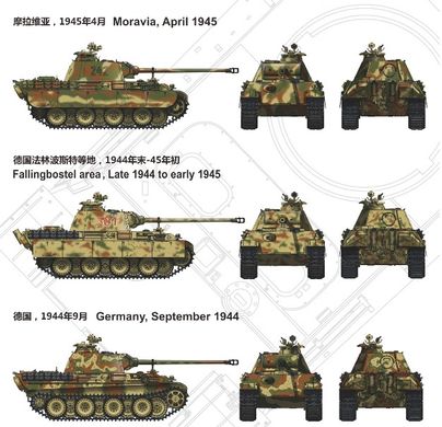 Збірна модель 1/72 Pz.Kpfw. V Ausf. G Panther нічний приціл FG1250 Sperber Vespid Models VS720008
