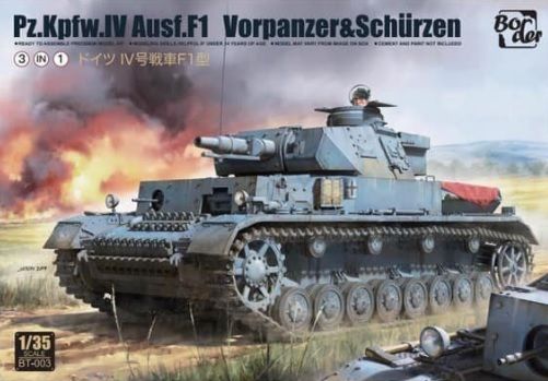 Assembled model 1/35 German tank Pz.Kpfw.IV Ausf.F1 Border Model BT-003
