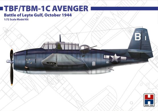 Збірна модель 1/72 гвинтовий літак Грумман TBF / TBM-1C Месник Hobby 2000 72010