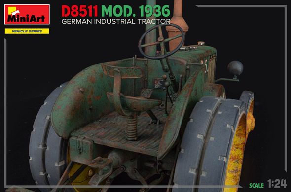Сборная модель 1/24 германский промышленный трактор D8511 Mod. 1936 год MiniArt 24005