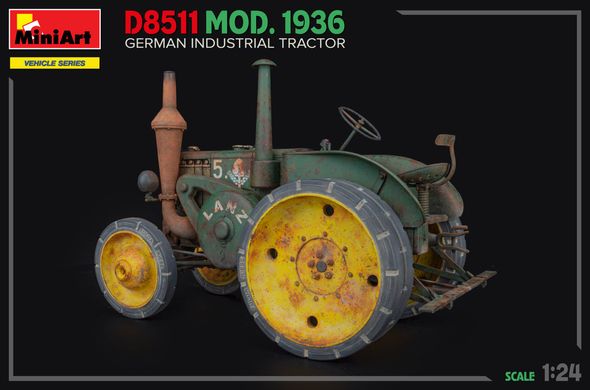 Збірна модель 1/24 німецький промисловий трактор D8511 Mod. 1936 рік MiniArt 24005