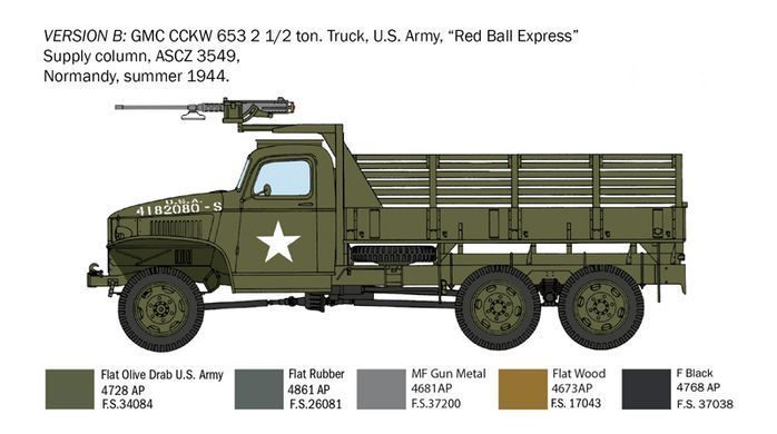 Сборная модель 1:35 грузовик GMC 2 1/2 Ton. 6x6 Truck "D-Day 80&deg; Anniversary" Italeri 6271