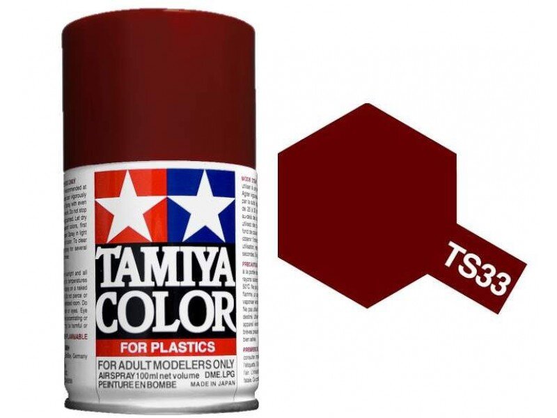 TS-33 Dull Red (Тёмно-красная) краска-спрей 100 мл. (Tamiya 85033 .